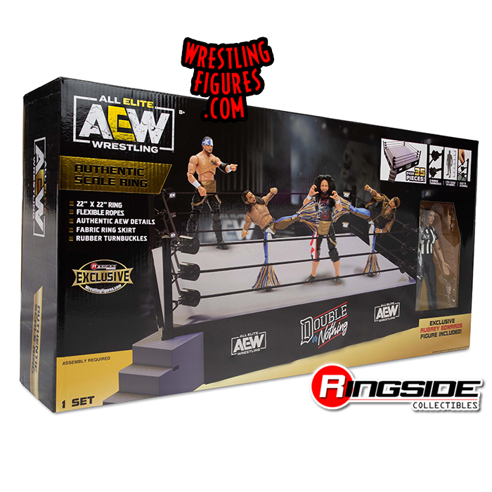 AEW Authentic Scale Ring Playset (w/ Aubrey Edwards) - Ringside