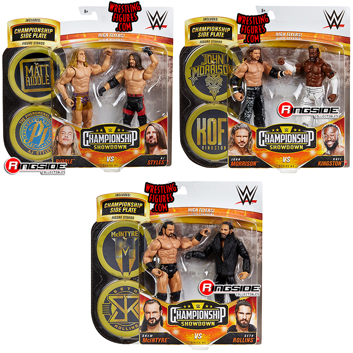 WWE Showdown 2-Packs 4 Toy Wrestling Action Figures by Mattel! This set ...