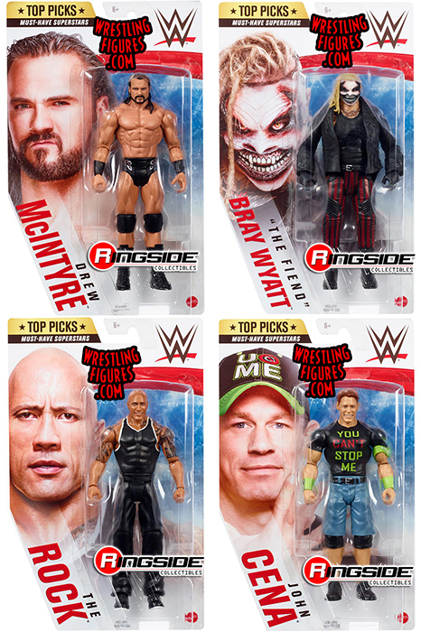 Wwe Series Top Picks 22 Complete Set Of 4 Wwe Toy Wrestling Action Figures By Mattel Includes Drew Mcintyre The Fiend Bray Wyatt John Cena The Rock