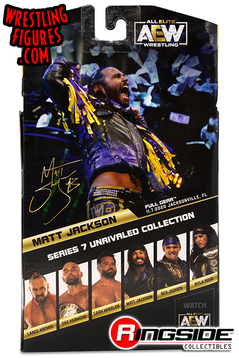 Matt Jackson (Young Bucks) - AEW Unrivaled 7 Toy Wrestling Action Figure by  Jazwares!