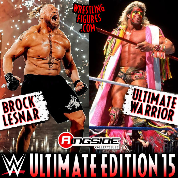 Wwe Ultimate Edition 15 Complete Set Of 2 Toy Wrestling Action Figures By Mattel This Set Includes Ultimate Warrior Brock Lesnar