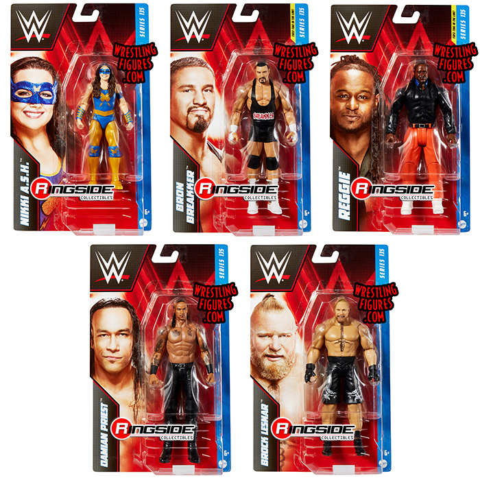Wwe Series 135 Toy Wrestling Action Figures By Mattel This Set Includes Brock Lesnar Damian