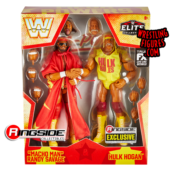 Mega Powers (Hulk Hogan & Macho Man Randy Savage) WWE Elite Ringside  Exclusive 2-Pack WWE Toy Wrestling Action Figures by Mattel!