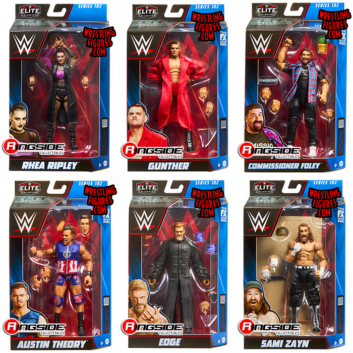 WWE Elite 102 - Complete Set of 6 WWE Toy Wrestling Action Figures 