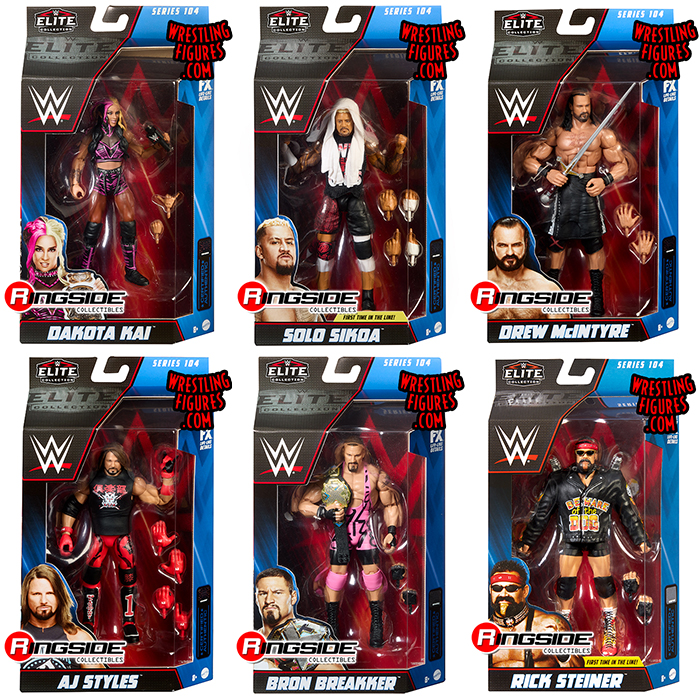 WWE Elite 104 - Complete Set of 6 WWE Toy Wrestling Action Figures by ...