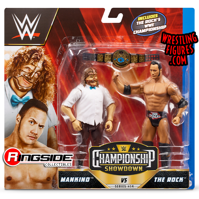 The Rock & Mankind - WWE Showdown 2-Packs 14 WWE Toy Wrestling ...