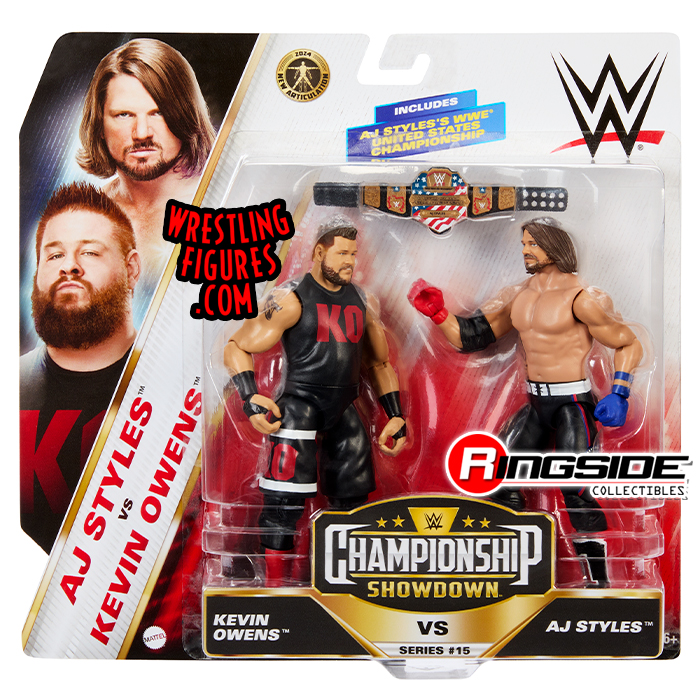 Kevin Owens & AJ Styles - WWE Showdown 2-Packs 15 WWE Toy Wrestling ...