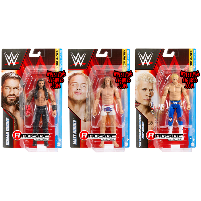 WWE Series Top Picks 2023 (Wave 4) - Complete Set of 3 WWE Toy Wrestling  Action Figures by Mattel Includes: Roman Reigns, Cody Rhodes & Matt Riddle!