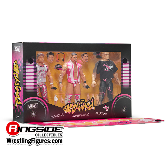 The Acclaimed 3-Pack (Max Caster, Anthony Bowens & Billy Gunn) - AEW  Ringside Exclusive Toy Wrestling Action Figures by Jazwares!