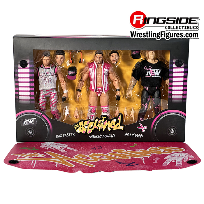The Acclaimed 3-Pack (Max Caster, Anthony Bowens & Billy Gunn) - AEW  Ringside Exclusive Toy Wrestling Action Figures by Jazwares!
