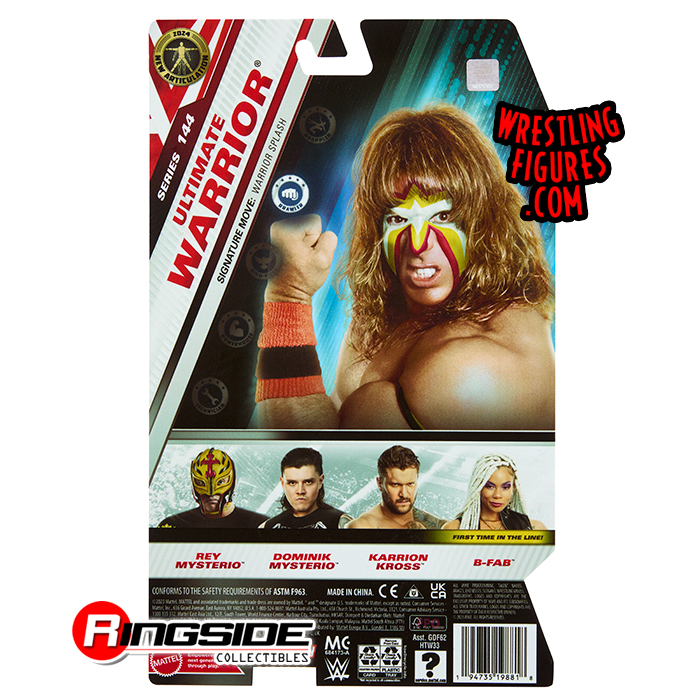 Chase Variant - Yellow Trunks) Ultimate Warrior - WWE Series 144 