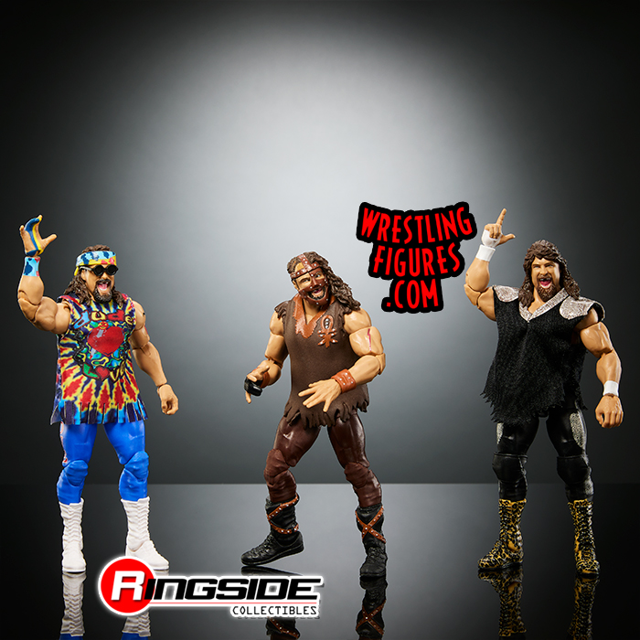 3 Faces of Foley) WWE Elite 3-Pack Ringside Exclusive Toy Wrestling Action  Figures by Mattel! Includes the following 3 WWE Elite Mick Foley Figures:  Mankind (Brown), Cactus Jack (WCW) & Dude Love