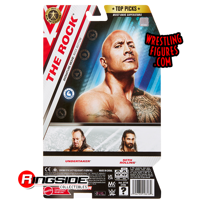 The Rock Wwe Series Top Picks Wave Wwe Toy Wrestling Action Figure By Mattel