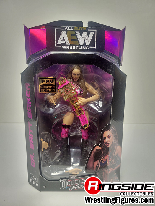 Britt Baker (Pink Owen Title) - AEW Exclusive (# 02) Toy Wrestling ...