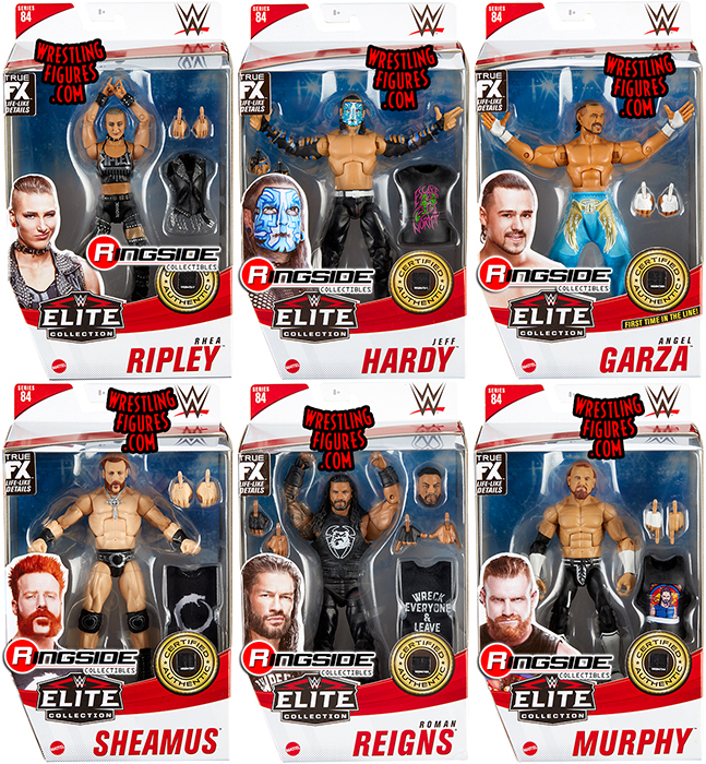 Wwe Elite 84 Complete Set Of 6 Wwe Toy Wrestling Action Figures By Mattel This Set Includes Jeff Hardy Angel Garza Sheamus Murphy Rhea Ripley Roman Reigns