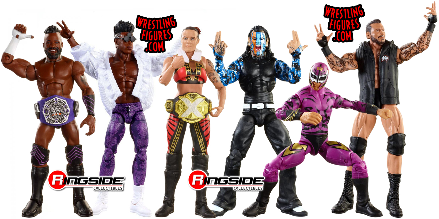 6 WWE Toy Wrestling Action Figures 