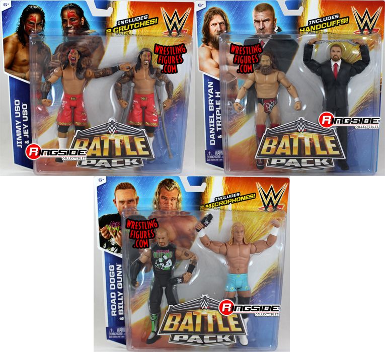 WWE Battle Packs 32 - Complete Set of 3 WWE Toy Wrestling Action ...