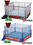 wwe classic blue steel cage playset