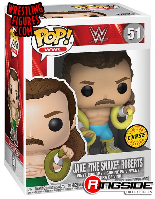 Chase Figure) Jake "The Snake" Roberts - WWE Pop Vinyl WWE Toy Wrestling Action Figure by Funko! Don't play with the Snake or you might get bit.