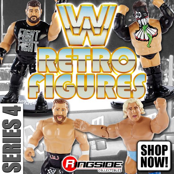 WWE Retro Figures - Set of 4 WWE Toy Wrestling Action Figures by 