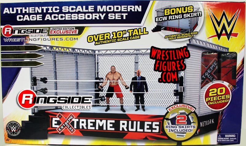 wwe steel cage ring playset