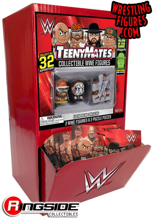 Case of 32 - TeenyMates WWE Toy Wrestling Action Figure by Party Animal!