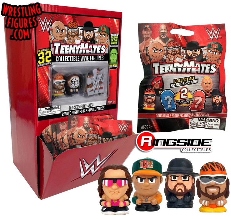 Case of 32 - TeenyMates WWE Toy Wrestling Action Figure by Party Animal!