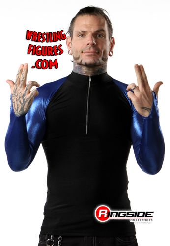 Jeff Hardy - Spandex Zip-Up (Blue Sleeves) TNA T-Shirt | Ringside Collectibles